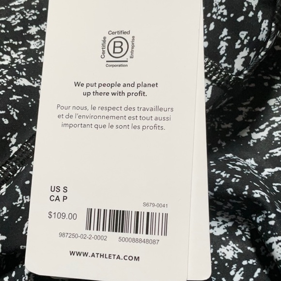 NEW Athleta Ultimate Stash Textured 7/8 Tight in Storm Texture Black - Picture 9 of 12